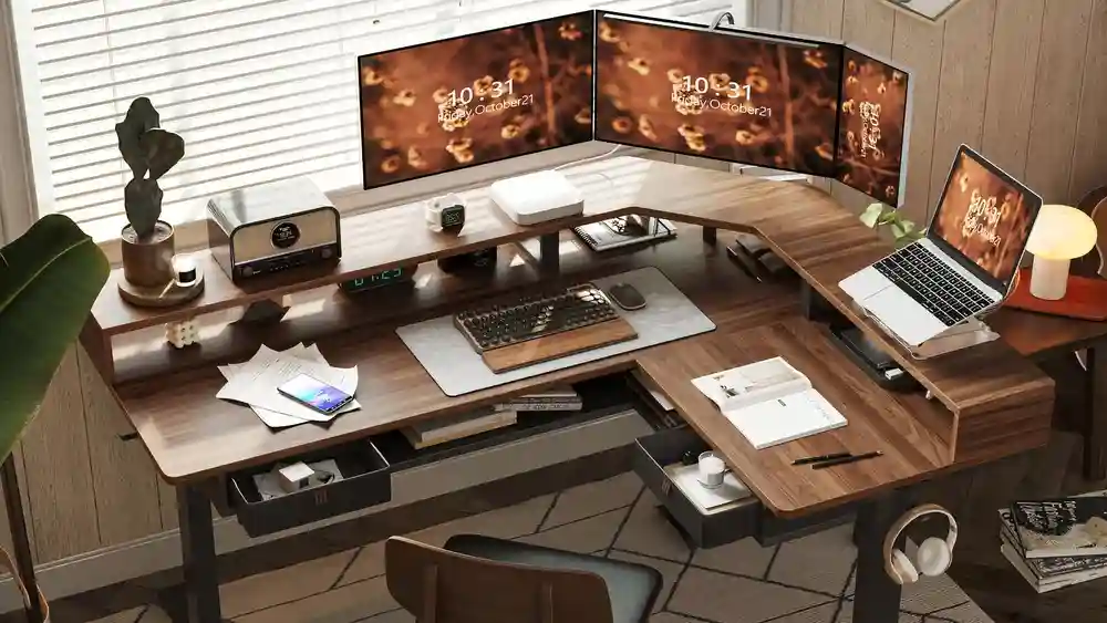 Contemporary L Shaped Desk
