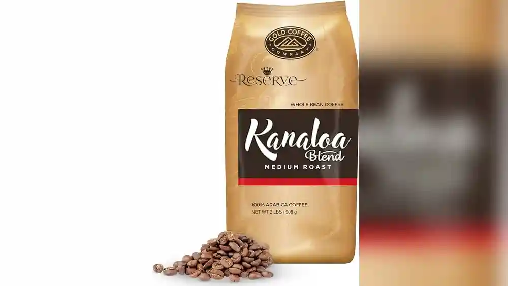 Best Gold Coffee Kanaloa Premium House Blend Medium Roast Whole Bean