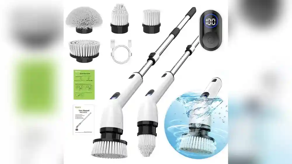Electric Spin Scrubber Full-Body Ipx7 Waterproof Bathroom Scrubber