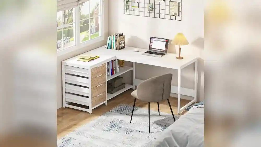 L Shaped Desk With Storage​