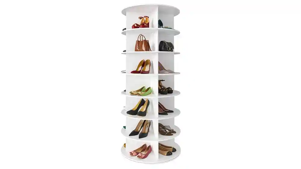 Rotating Shoe Rack Tower